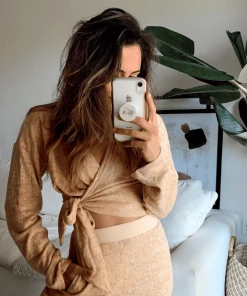 CLOUD TEN Marigold Knit Joggers CLOTHING