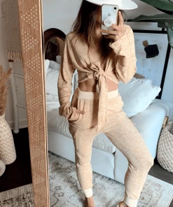 CLOUD TEN Marigold Knit Joggers CLOTHING