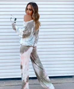 Phil Love Sets La Jolla Aqua Tie Dye Lounge Pants