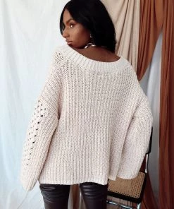 POL Hidden Hills Frost Pink Sweater Sweaters