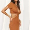 LE LIS CLOTHING Remy Rust Cutout Midi Dress