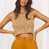 LE LIS Sadie Brown Knit Crop Top 2 LE LIS Sadie Brown Knit Crop Top