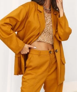 LE LIS Top Notch Tangerine Blazer CLOTHING