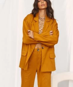 LE LIS Top Notch Tangerine Blazer CLOTHING