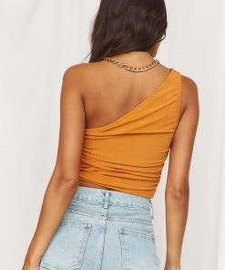 Modern Bridge International Co,Ltd. FLAT/RM B 3/F WING CHEONG COMM BLDG 19-25 JERVOIS STREET SHEUNG WAN HKWINK Crave You One Shoulder Orange Tank CLOTHING