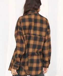 ACOA Fireside Mocha Plaid Flannel CLOTHING