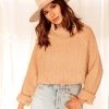 CLOUD TEN No Chill Caramel Crop Sweater