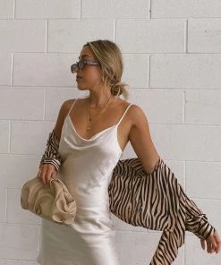 Audrey 3 + 1 CLOTHING Ventura Cream Mini Slip Dress