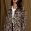 LE LIS CLOTHING Savanna Brown Zebra Shacket 1 LE LIS CLOTHING Savanna Brown Zebra Shacket