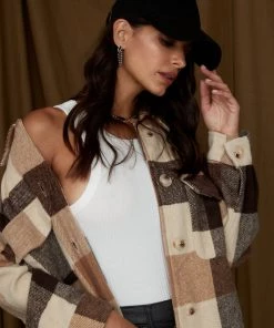 BAEVLY CLOTHING Sierra Brown Plaid Shacket