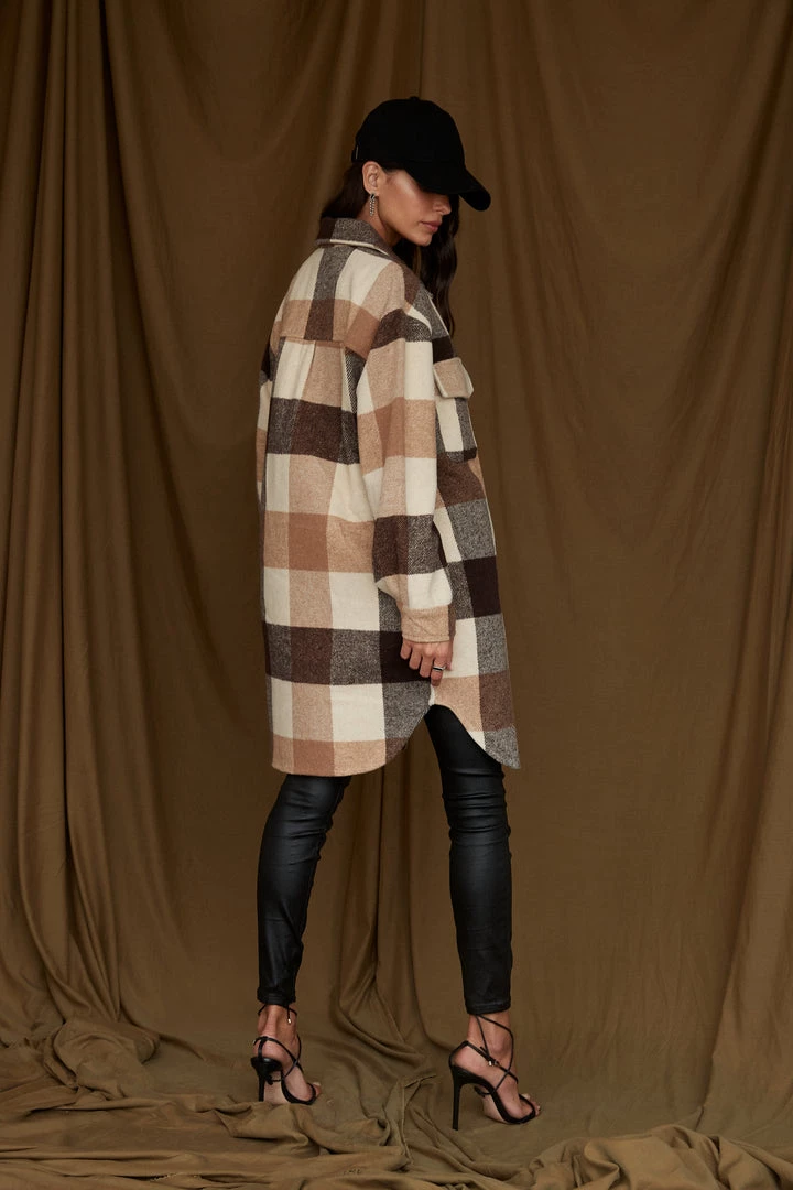 BAEVLY CLOTHING Sierra Brown Plaid Shacket 5 BAEVLY CLOTHING Sierra Brown Plaid Shacket