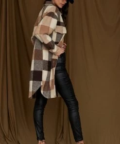 BAEVLY CLOTHING Sierra Brown Plaid Shacket