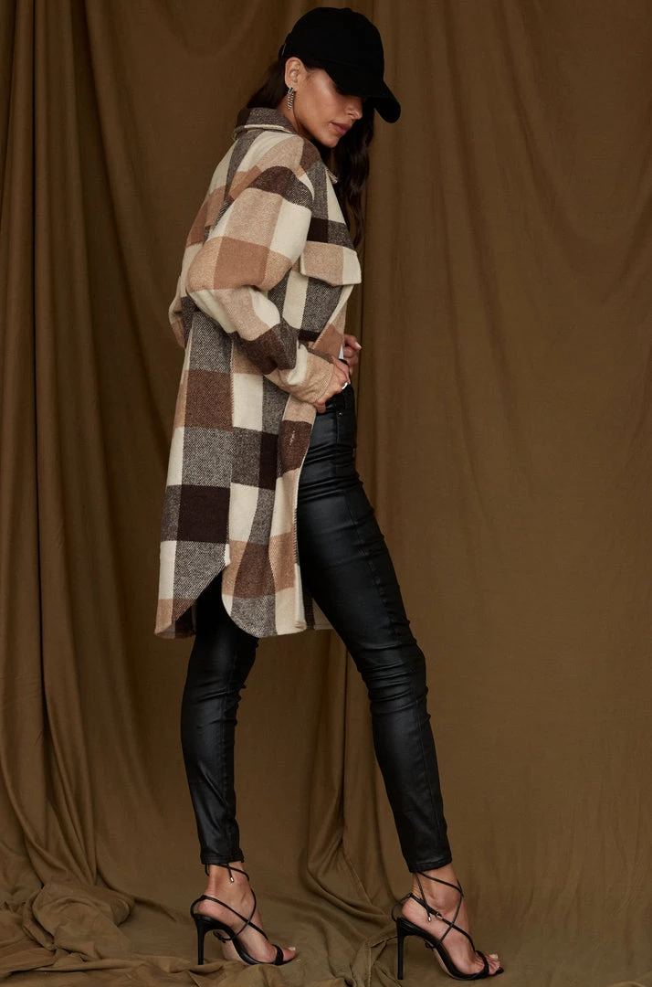 BAEVLY CLOTHING Sierra Brown Plaid Shacket 3 BAEVLY CLOTHING Sierra Brown Plaid Shacket