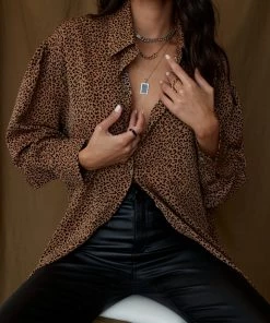 POL CLOTHING In The Valley Cheetah Blouse