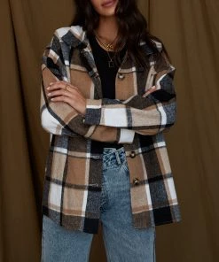 THE FREE YOGA Stonington Brown Multi Flannel