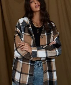 THE FREE YOGA Stonington Brown Multi Flannel