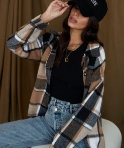 THE FREE YOGA Stonington Brown Multi Flannel