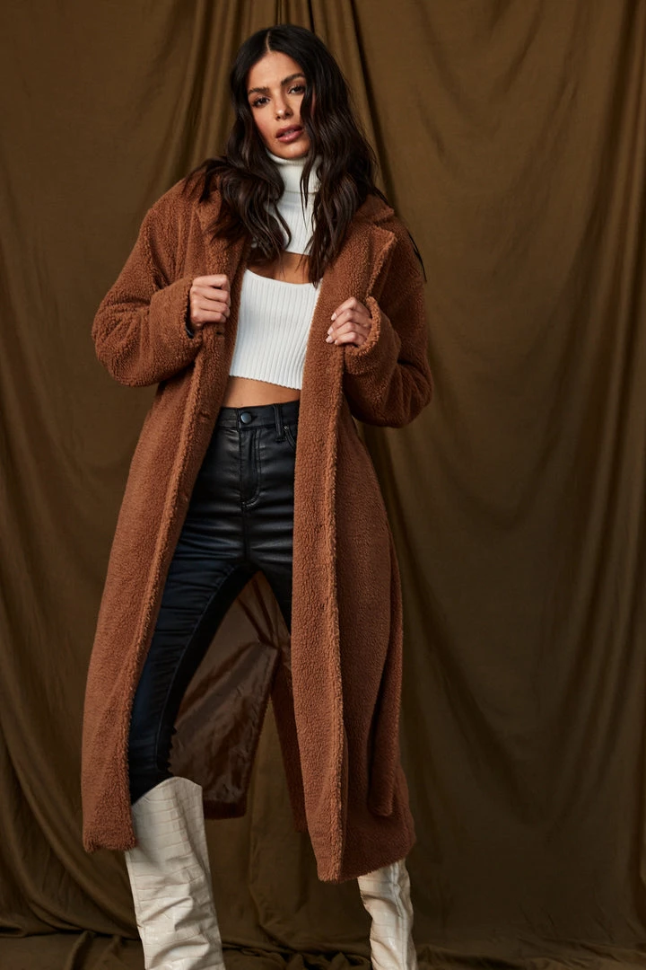 Bailey Rose CLOTHING Serena Camel Sherpa Jacket 5 Bailey Rose CLOTHING Serena Camel Sherpa Jacket