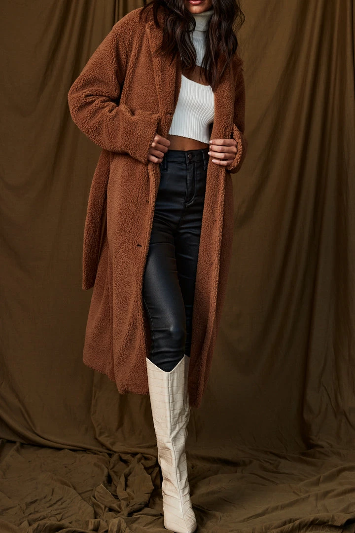 Bailey Rose CLOTHING Serena Camel Sherpa Jacket 9 Bailey Rose CLOTHING Serena Camel Sherpa Jacket