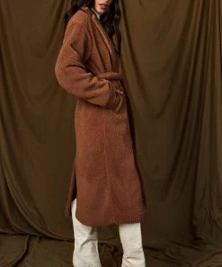 Bailey Rose CLOTHING Serena Camel Sherpa Jacket