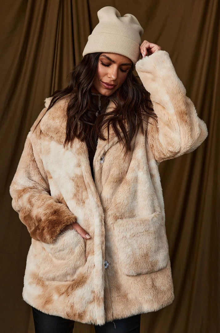 Bailey Rose De Ville Tan Faux Fur Jacket 6 Bailey Rose De Ville Tan Faux Fur Jacket