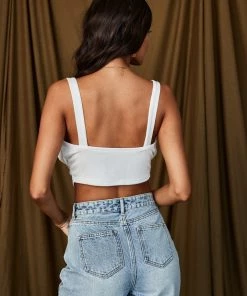 AFTER STITCH Dreya White Cowl Neck Tank CLOTHING 14 AFTER STITCH Dreya White Cowl Neck Tank CLOTHING