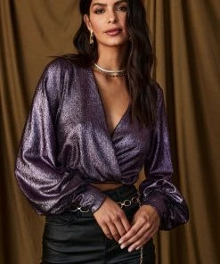 AFTER STITCH CLOTHING Rosalie Plum Blouse