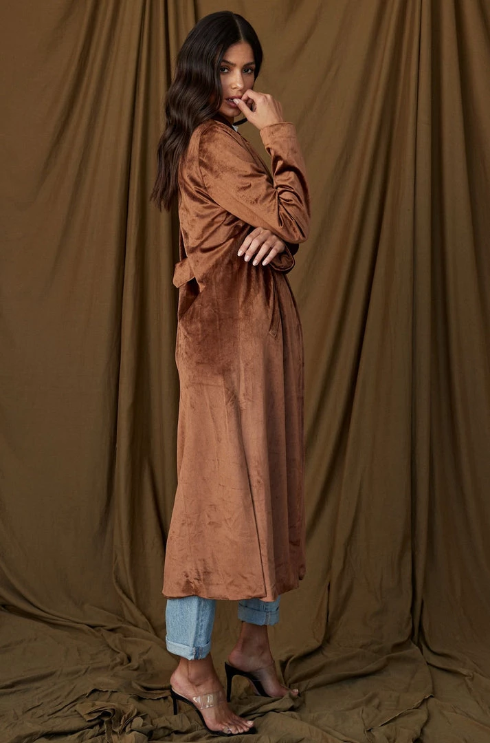 LISTICLE Perri Velvet Bronze Duster 4 LISTICLE Perri Velvet Bronze Duster