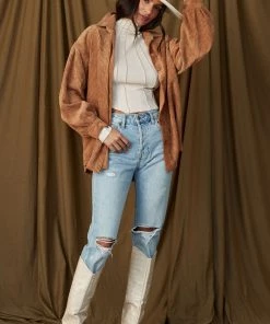 HYFVE Hilton Head Camel Corduroy Shacket