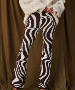 Bailey Rose CLOTHING Amanda Mocha Swirl Knit Pants