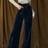 RE:NAMED CLOTHING Rhea Slate Blue Velvet Pants