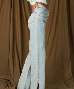 BEIGE BOTANY Bay Area Split Denim Jeans CLOTHING