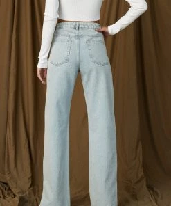 BEIGE BOTANY Bay Area Split Denim Jeans CLOTHING
