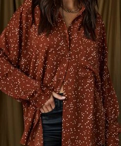 ACOA Ashland Polka Dot Button Up CLOTHING