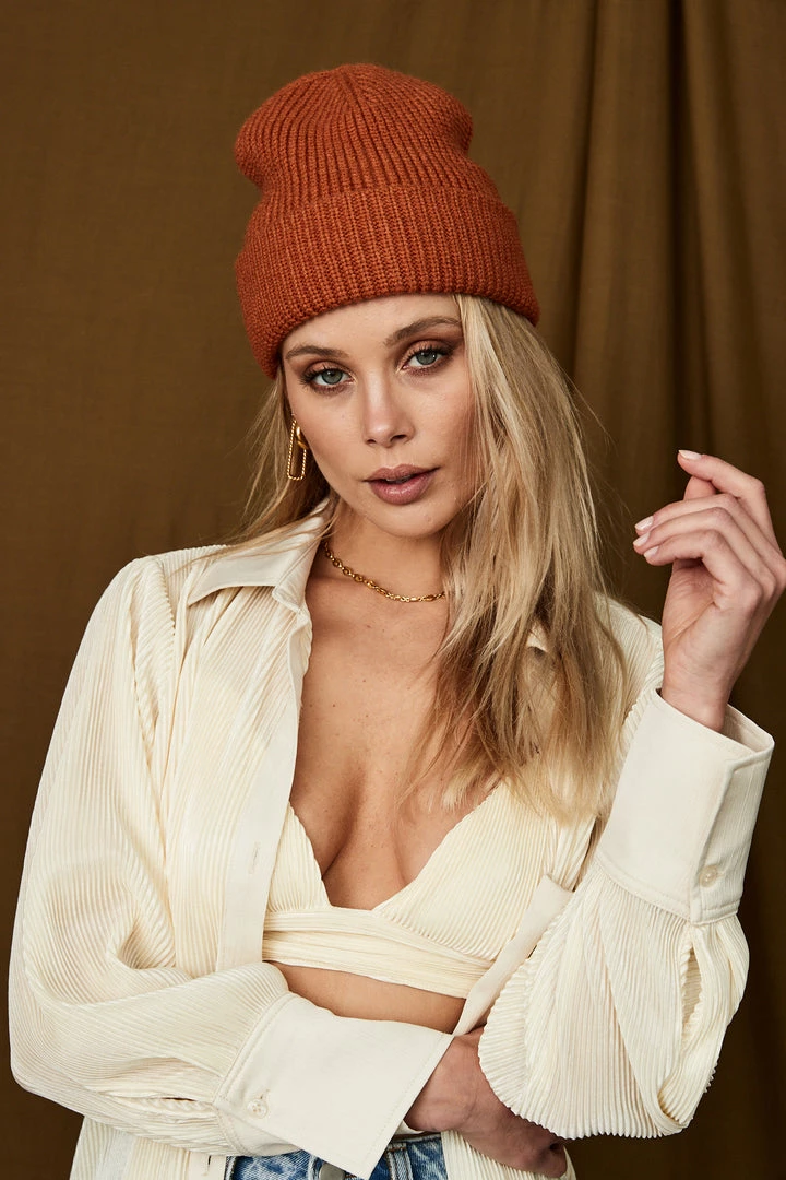 Anarchy Street New Arrivals SoHo Rust Knit Beanie 3 Anarchy Street New Arrivals SoHo Rust Knit Beanie