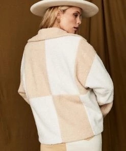 LE LIS Cashed Out White Colorblock Jacket