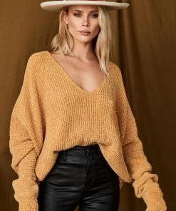 HYFVE Oh Honey Mustard Sweater CLOTHING