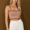 Emory Park Queen's Boulevard Rust Checkered Knit Tank CLOTHING 2 Emory Park Queen's Boulevard Rust Checkered Knit Tank CLOTHING