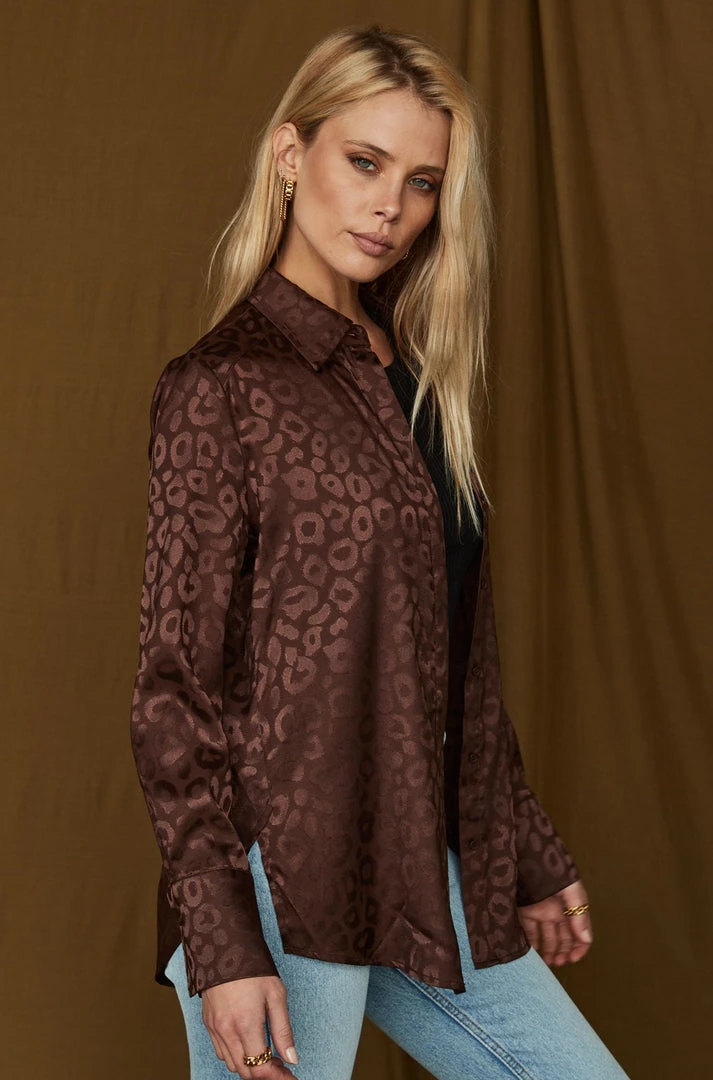 ACOA Gold Rush Chocolate Leopard Blouse 4 ACOA Gold Rush Chocolate Leopard Blouse