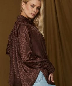 ACOA Gold Rush Chocolate Leopard Blouse 8 ACOA Gold Rush Chocolate Leopard Blouse