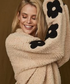 Bailey Rose Flora Beige Fleece Jacket CLOTHING