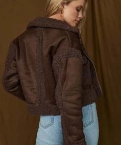 Bailey Rose Blame It Brown Sherpa Jacket 8 Bailey Rose Blame It Brown Sherpa Jacket