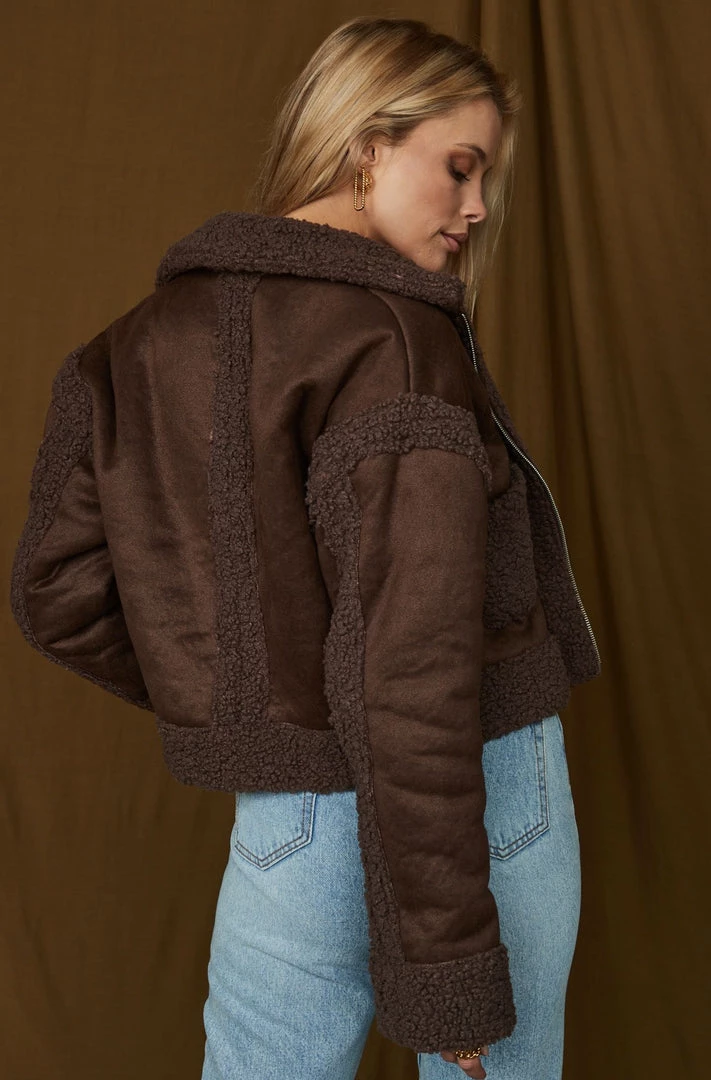 Bailey Rose Blame It Brown Sherpa Jacket 5 Bailey Rose Blame It Brown Sherpa Jacket