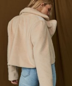 Blue Blush CLOTHING Julian Tan Faux Fur Jacket