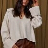 ET CLET Brady Beige Collared Sweater