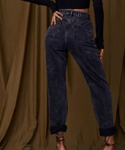 MAKIN INTERNATIONAL Dylan Black Asymmetrical Jean