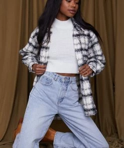 Cezele Hotel California Black Plaid Jacket CLOTHING