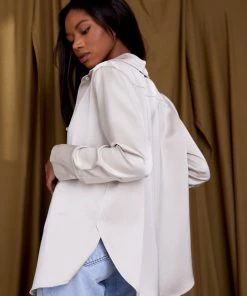 ACOA Brigitte Champagne Satin Top CLOTHING