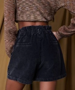 Emory Park Sandstorm Black Corduroy Shorts CLOTHING