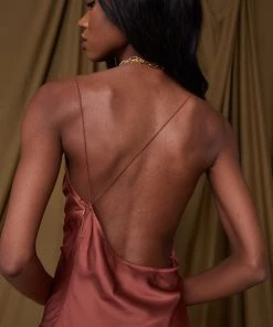 BEIGE BOTANY CLOTHING San Marino Rust Midi Dress